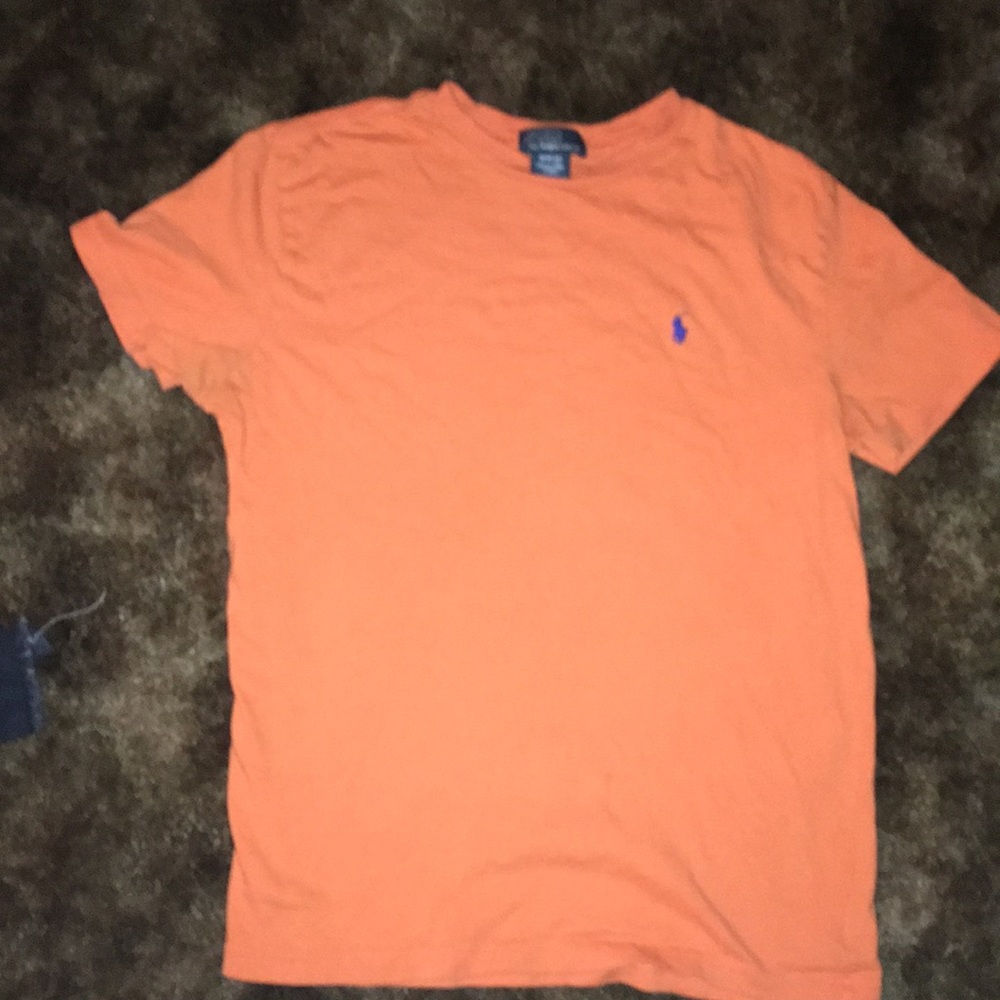 Orange polo shirt